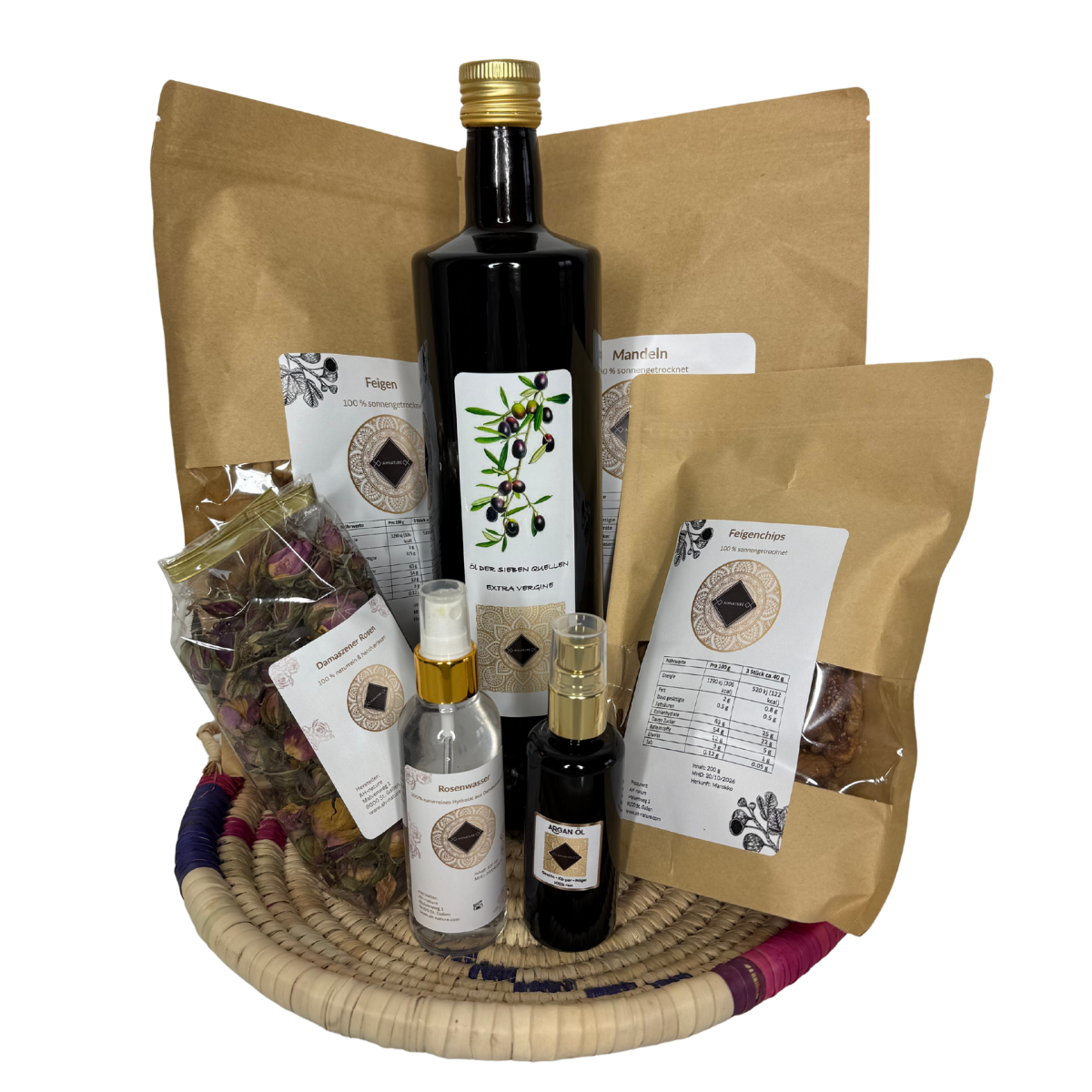 Geschenkkorb - Probierkorb – Natur pur aus Marokko